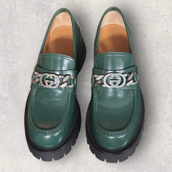 Gucci Logo Chunky Loafers - Picture 2 of 12